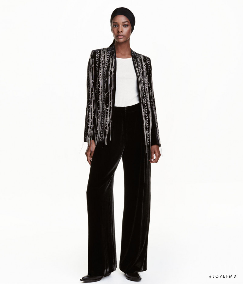 Karly Loyce featured in  the H&M Studio lookbook for Autumn/Winter 2016