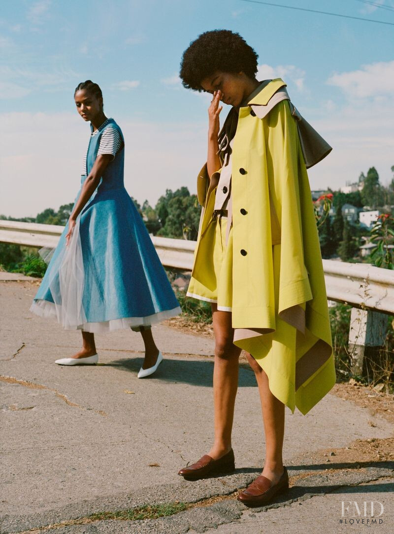 Karly Loyce featured in  the Barneys New York Set in Stone lookbook for Spring/Summer 2019