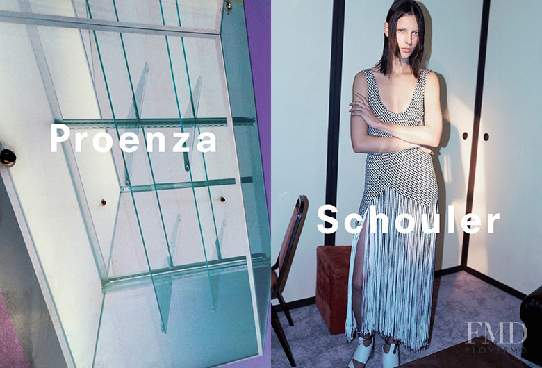 Julia Bergshoeff featured in  the Proenza Schouler advertisement for Spring/Summer 2015