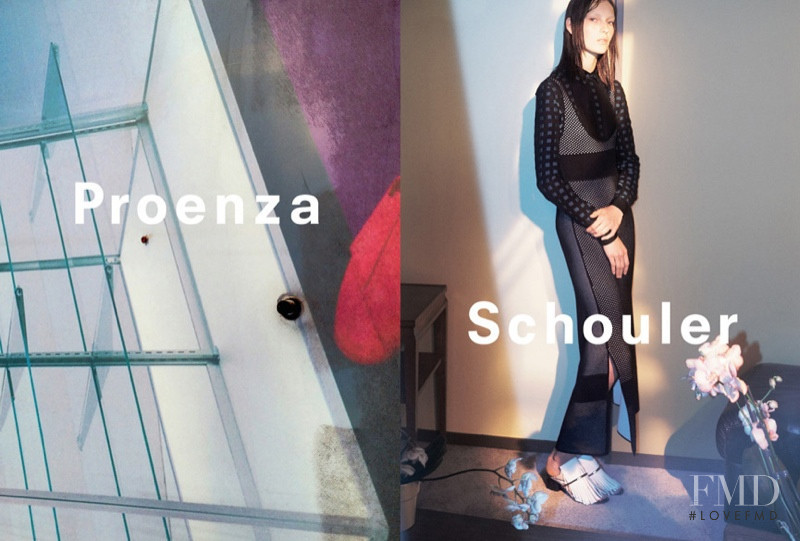 Julia Bergshoeff featured in  the Proenza Schouler advertisement for Spring/Summer 2015