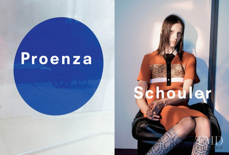 Julia Bergshoeff featured in  the Proenza Schouler advertisement for Spring/Summer 2015