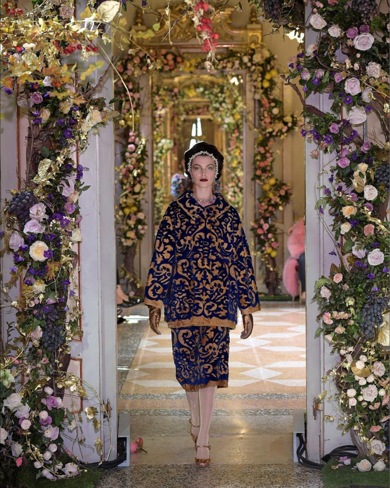 Arianna Amadei featured in  the Dolce & Gabbana Alta Moda fashion show for Autumn/Winter 2019