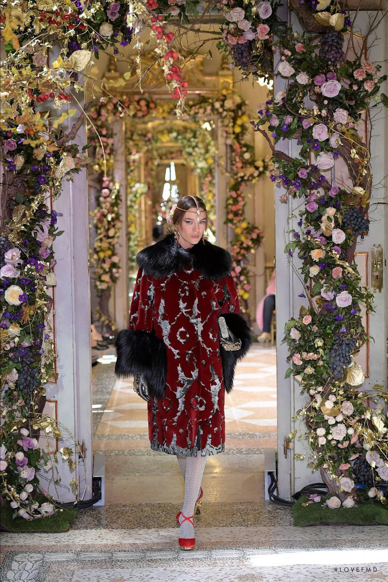 Lisa Louis Fratani featured in  the Dolce & Gabbana Alta Moda fashion show for Autumn/Winter 2019