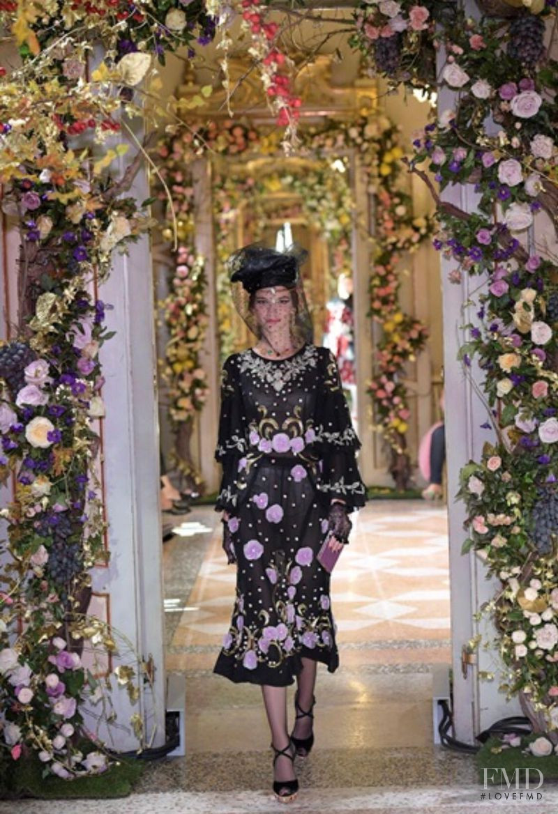 Roberta Cardenio featured in  the Dolce & Gabbana Alta Moda fashion show for Autumn/Winter 2019