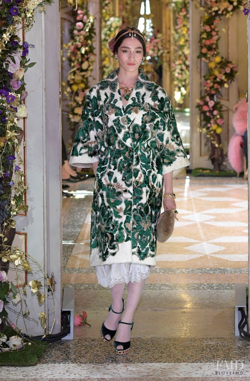 Vita Mir featured in  the Dolce & Gabbana Alta Moda fashion show for Autumn/Winter 2019