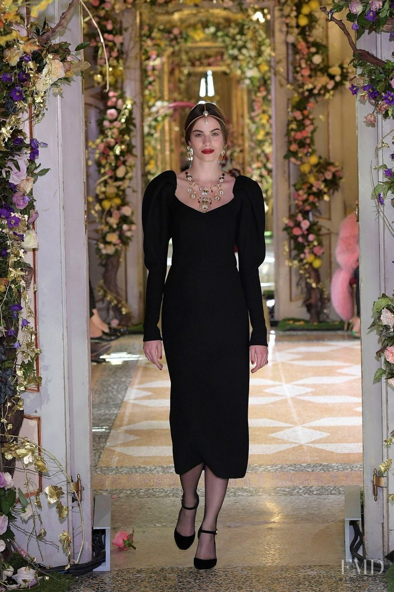 Paulina Fuchs featured in  the Dolce & Gabbana Alta Moda fashion show for Autumn/Winter 2019