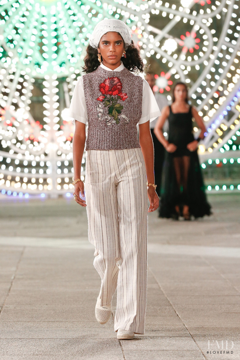 Allana Santos Brito featured in  the Christian Dior fashion show for Resort 2021