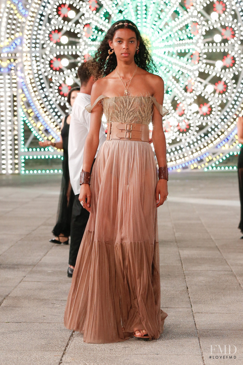Alyssa Traore featured in  the Christian Dior fashion show for Resort 2021