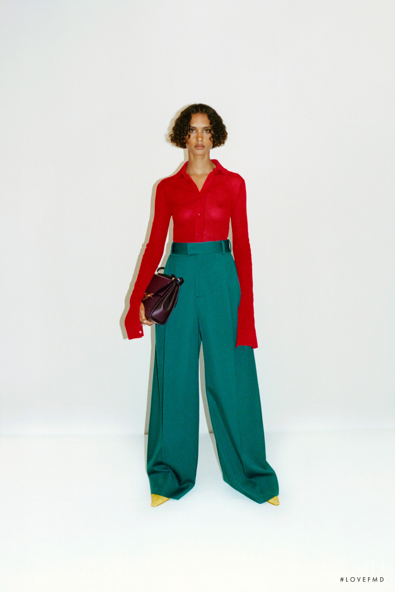 Malaika Holmen featured in  the Bottega Veneta lookbook for Resort 2021