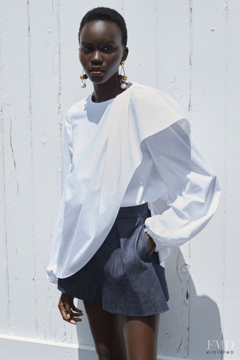 Achenrin Madit featured in  the Carolina Herrera lookbook for Resort 2021