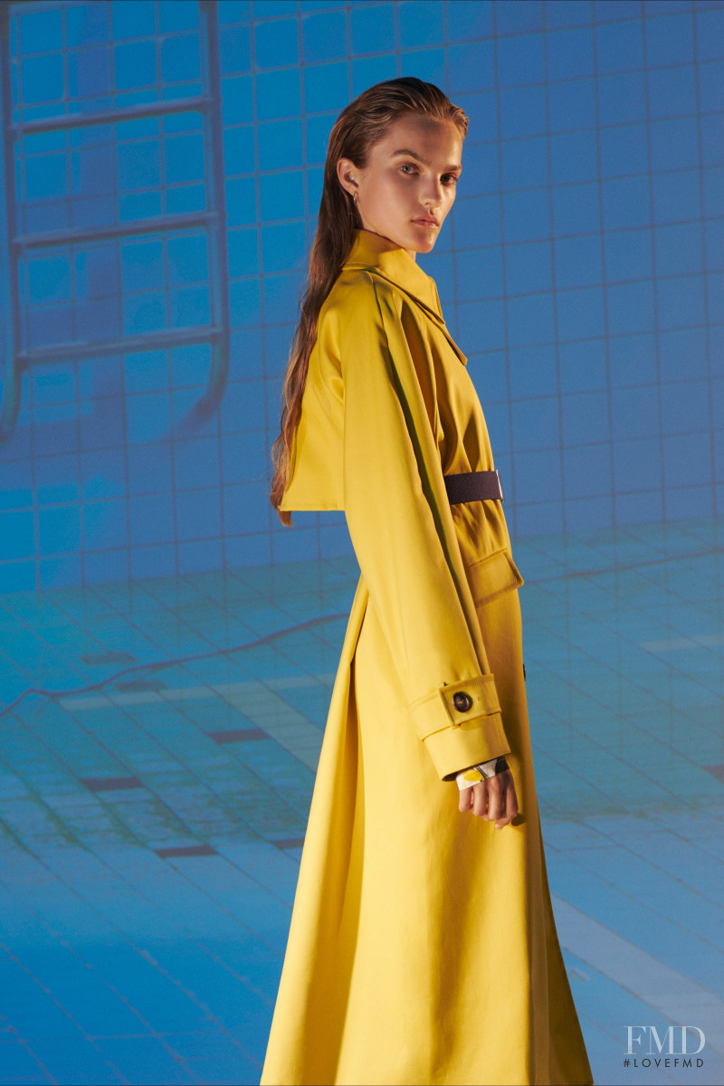 Josefine Lynderup featured in  the Sportmax lookbook for Resort 2021