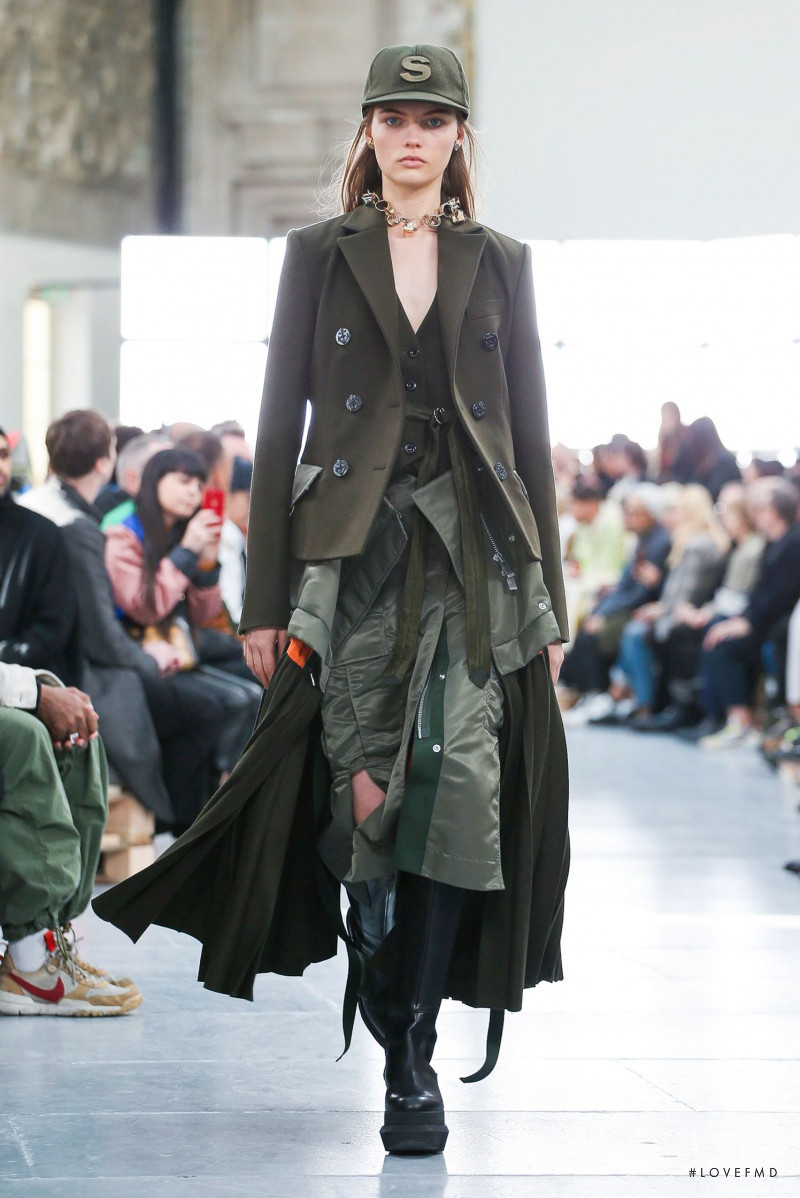 Fran Summers featured in  the Sacai fashion show for Autumn/Winter 2020