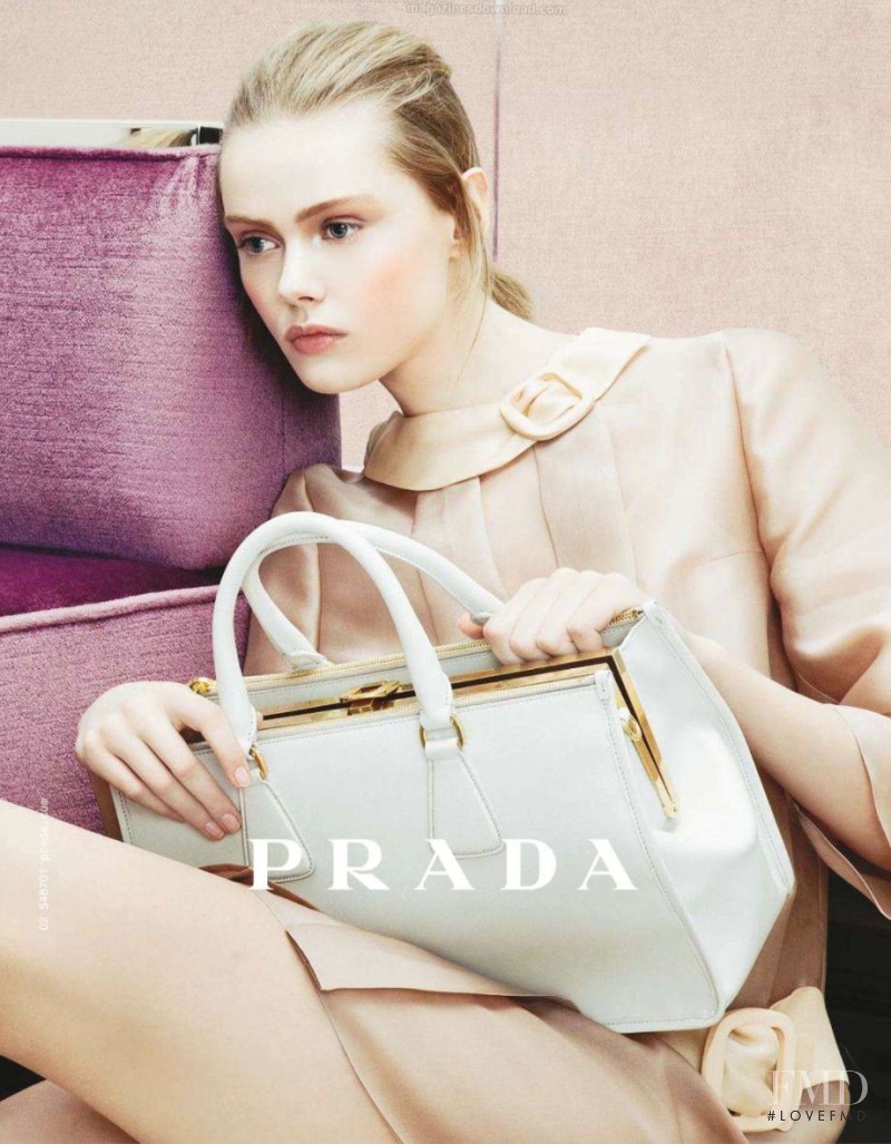 Frida Gustavsson featured in  the Prada advertisement for Autumn/Winter 2011