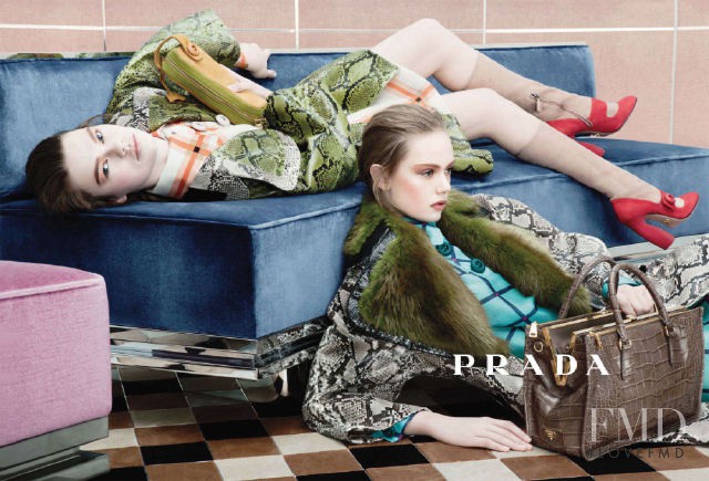 Frida Gustavsson featured in  the Prada advertisement for Autumn/Winter 2011