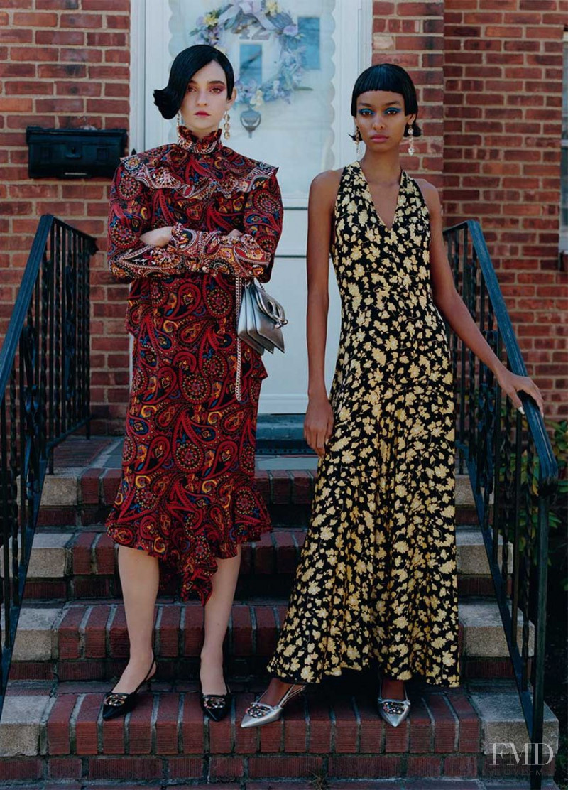 Blesnya Minher featured in  the Barneys New York lookbook for Pre-Fall 2018