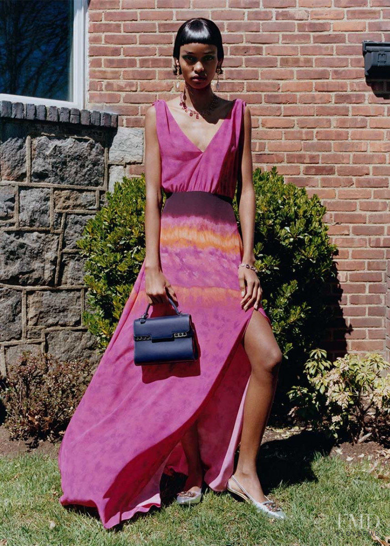 Blesnya Minher featured in  the Barneys New York lookbook for Pre-Fall 2018