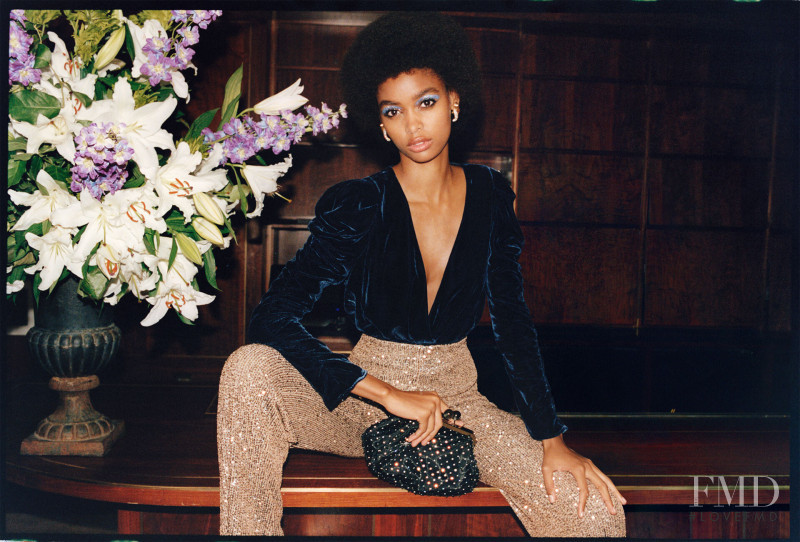 Blesnya Minher featured in  the Zara Sunset Party lookbook for Winter 2019