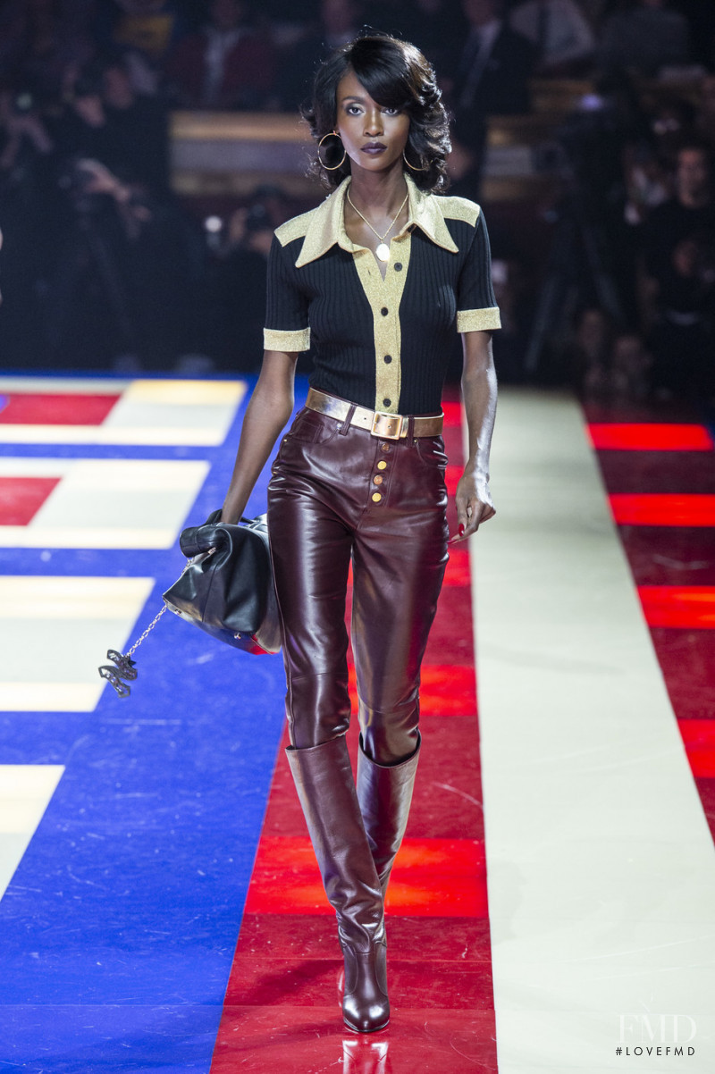 Riley Montana featured in  the Tommy Hilfiger TommyNow fashion show for Spring/Summer 2019