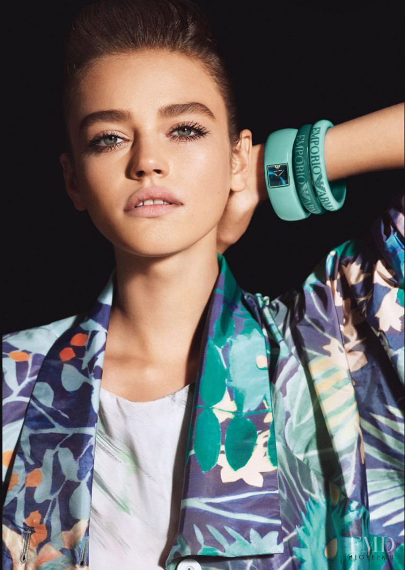 Diana Moldovan featured in  the Emporio Armani advertisement for Spring/Summer 2014