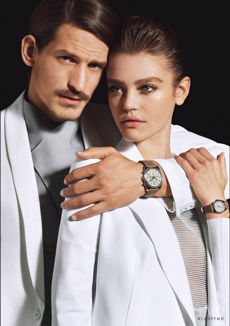 Diana Moldovan featured in  the Emporio Armani advertisement for Spring/Summer 2014