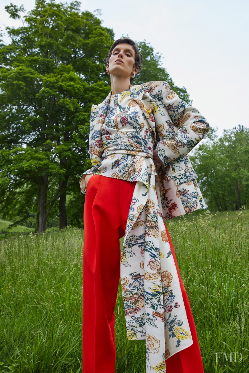 Marte Mei van Haaster featured in  the Oscar de la Renta lookbook for Resort 2020