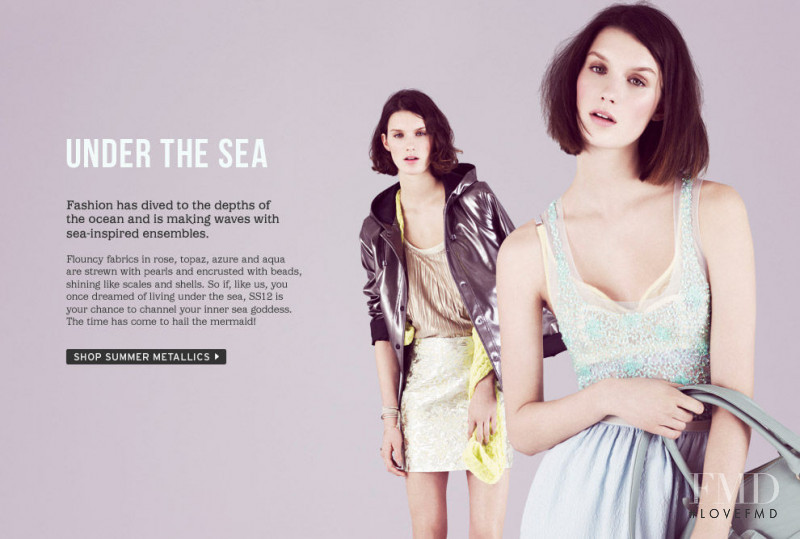 Marte Mei van Haaster featured in  the Topshop lookbook for Spring/Summer 2012