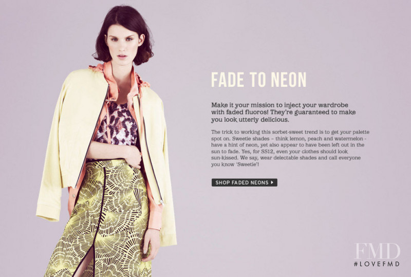 Marte Mei van Haaster featured in  the Topshop lookbook for Spring/Summer 2012