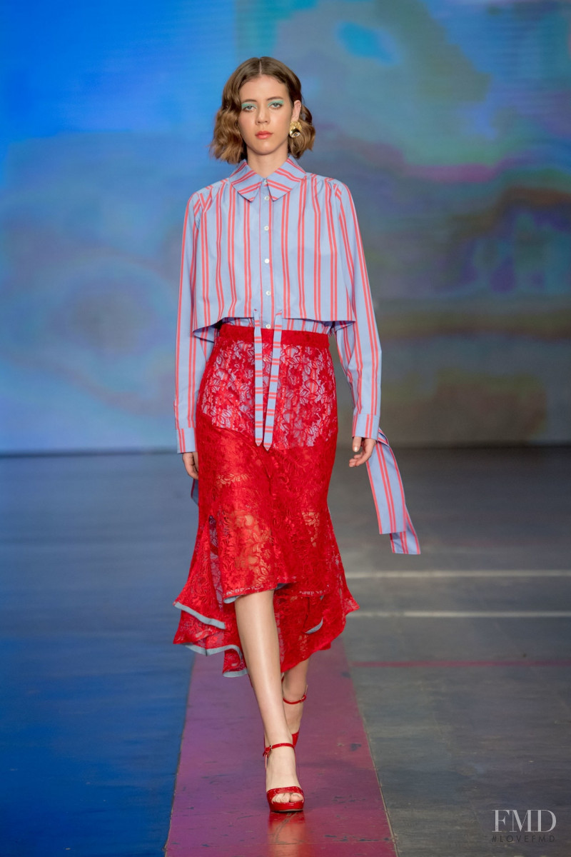 Sarah Cano featured in  the Armando Takeda fashion show for Autumn/Winter 2019