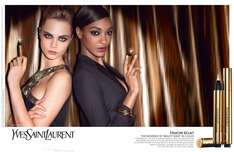 Cara Delevingne featured in  the YSL Beauty advertisement for Spring/Summer 2014