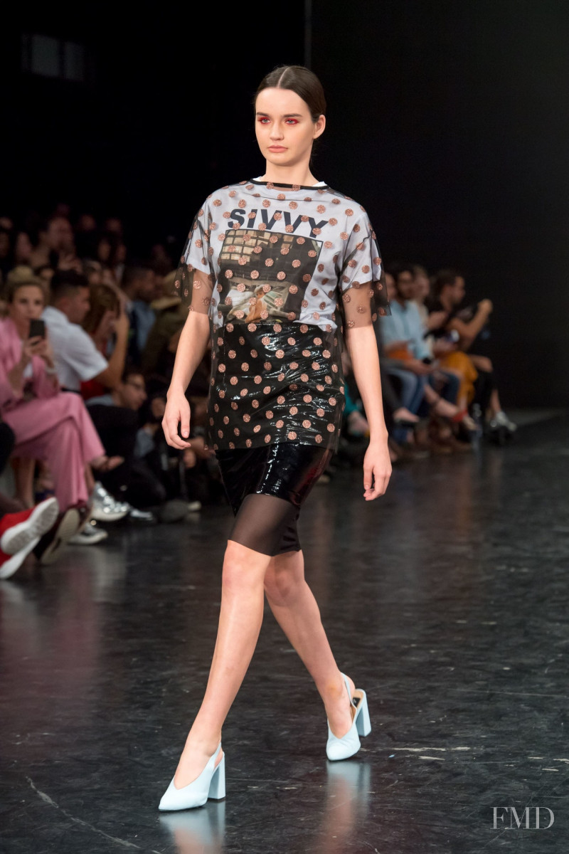 Karla Laviada featured in  the Alexia Ulibarri fashion show for Autumn/Winter 2019