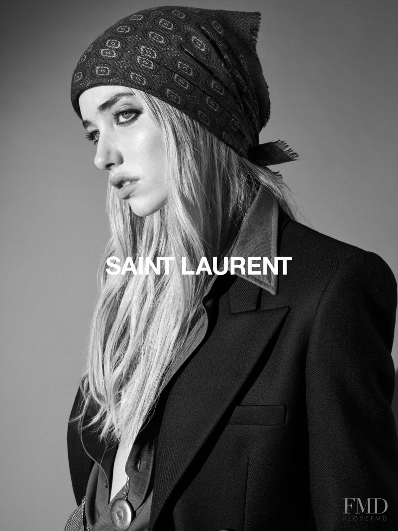 Grace Hartzel featured in  the Saint Laurent advertisement for Fall 2020