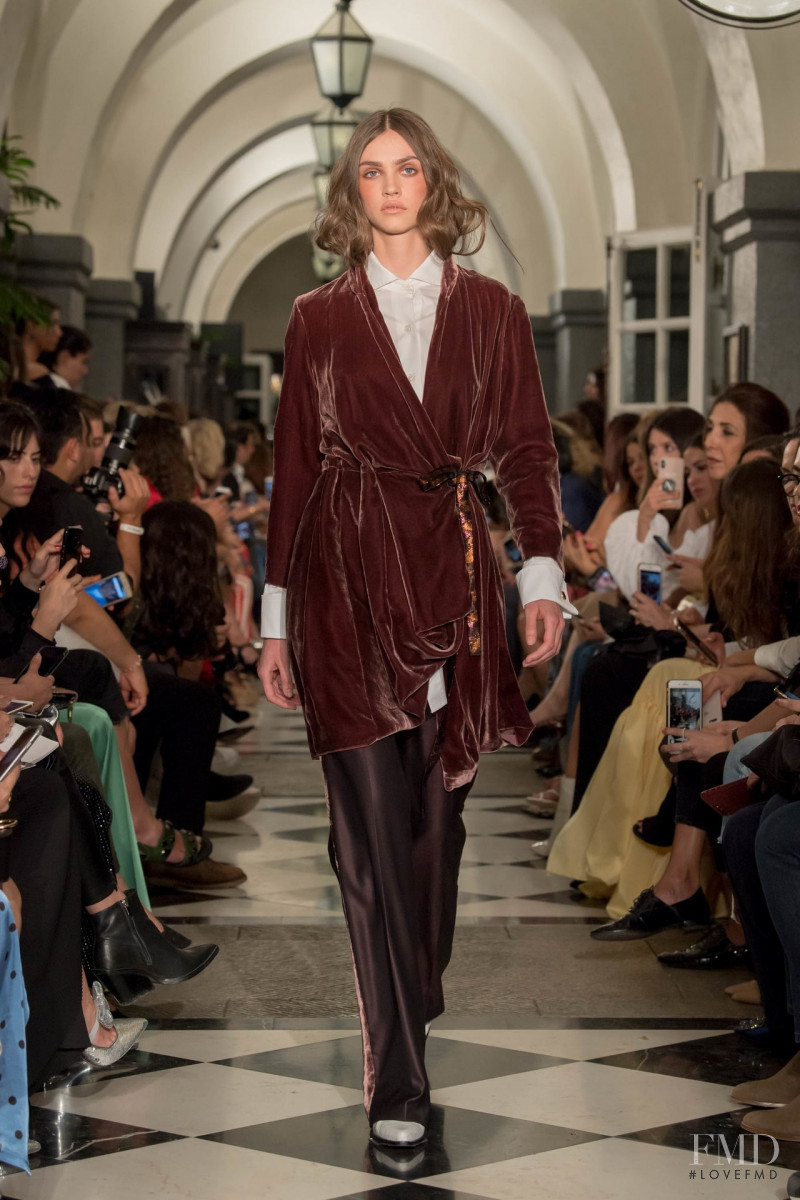 Krini Hernandez featured in  the Sandra Weil fashion show for Autumn/Winter 2019