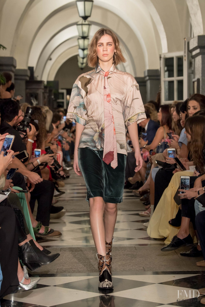 Sarah Cano featured in  the Sandra Weil fashion show for Autumn/Winter 2019