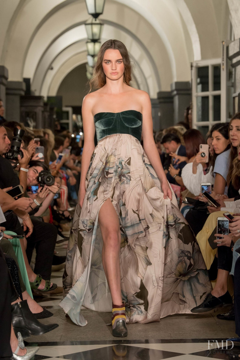 Karla Laviada featured in  the Sandra Weil fashion show for Autumn/Winter 2019