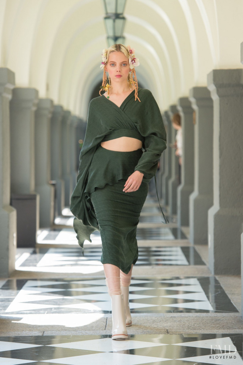 Mariana Zaragoza featured in  the Cynthia Buttenklepper fashion show for Autumn/Winter 2019