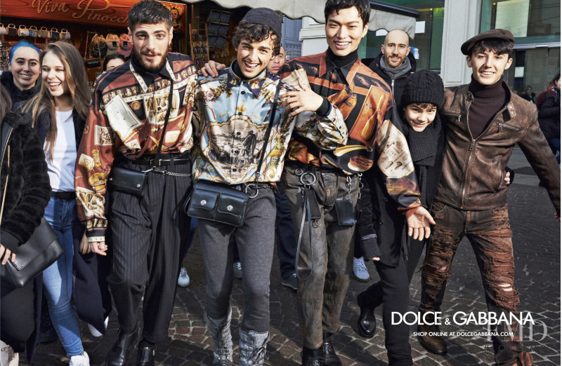 Matteo Guidarelli featured in  the Dolce & Gabbana advertisement for Autumn/Winter 2020