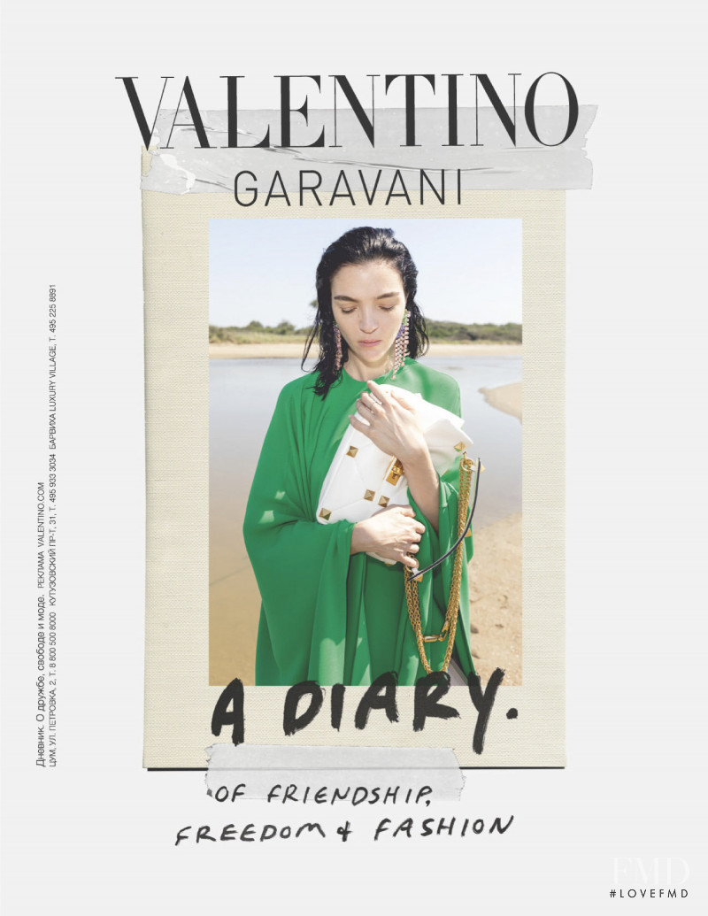 Mariacarla Boscono featured in  the Valentino Garavani advertisement for Autumn/Winter 2020