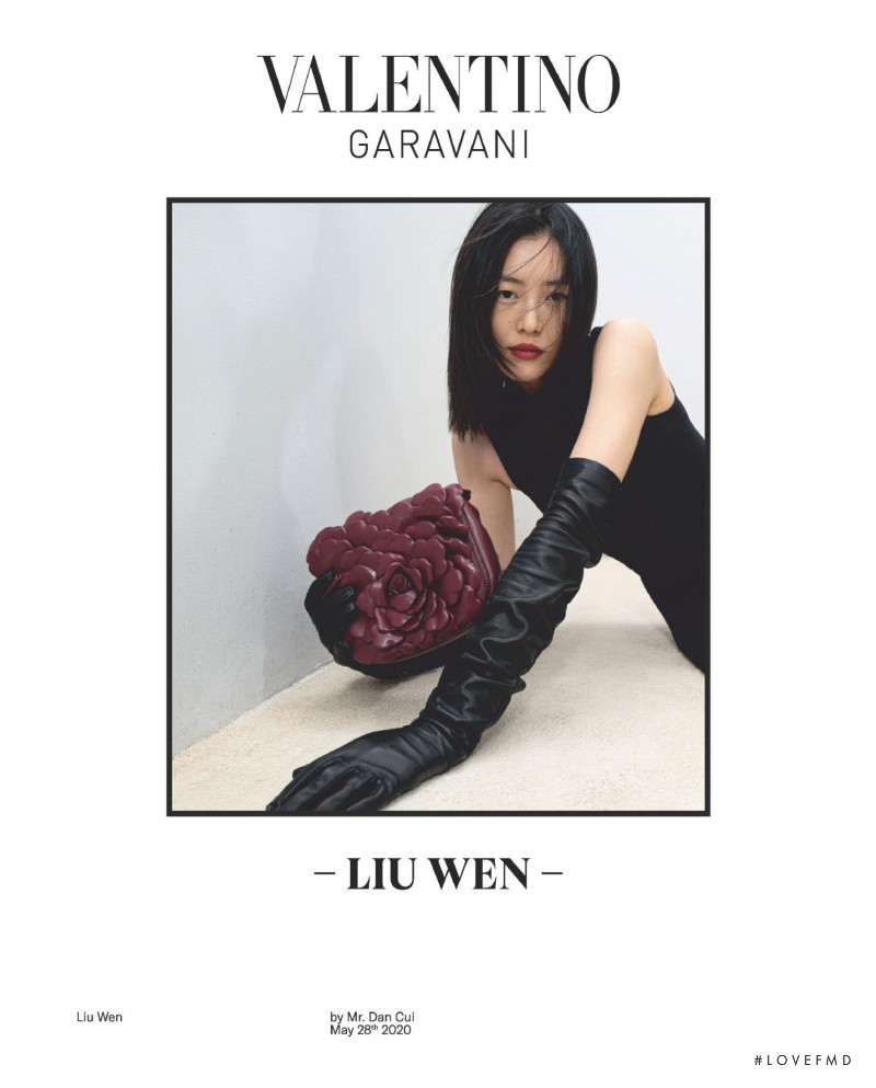 Liu Wen featured in  the Valentino Garavani advertisement for Autumn/Winter 2020