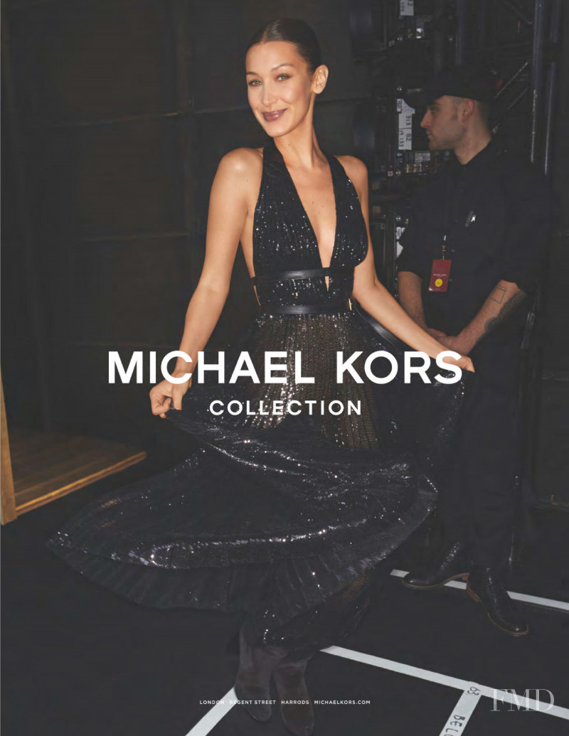 Bella Hadid featured in  the Michael Kors Collection advertisement for Autumn/Winter 2020