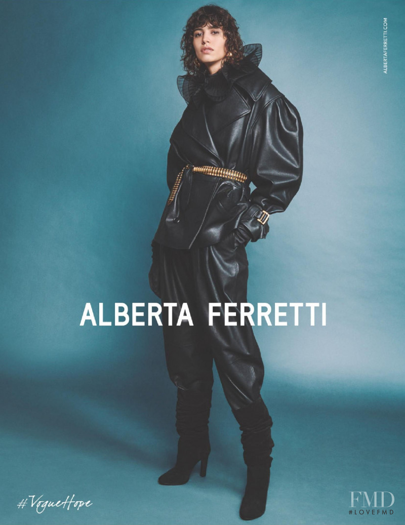 Mica Arganaraz featured in  the Alberta Ferretti advertisement for Autumn/Winter 2020