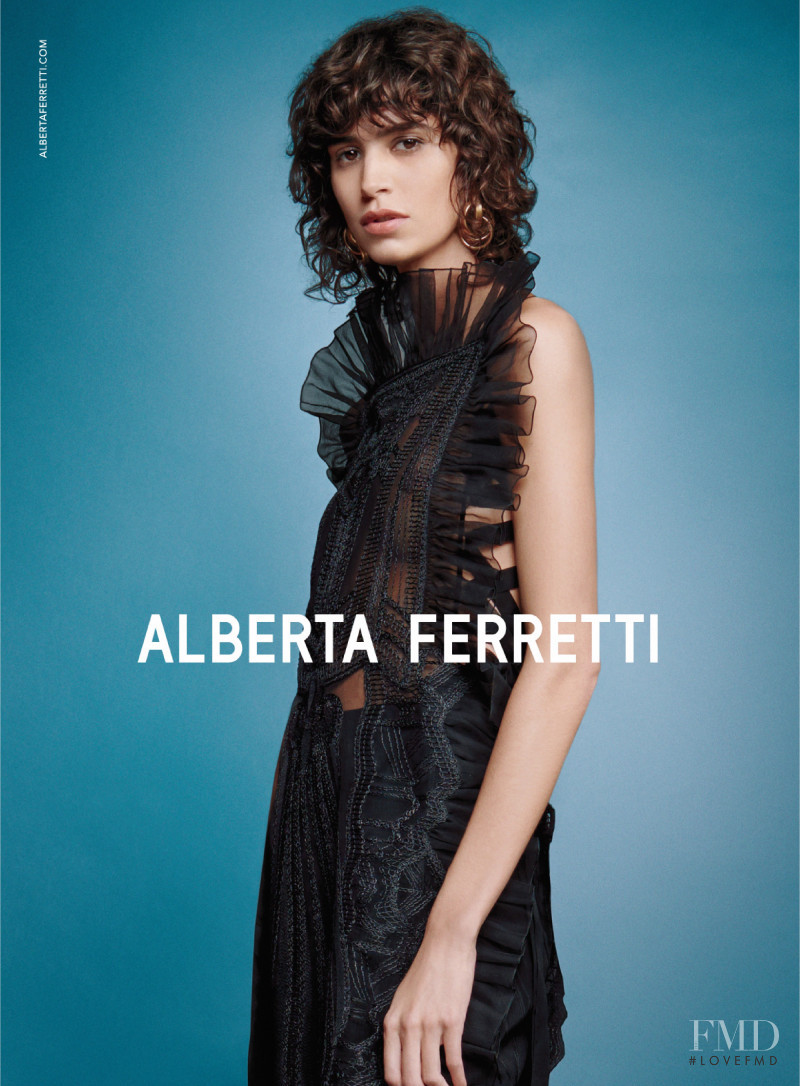 Mica Arganaraz featured in  the Alberta Ferretti advertisement for Autumn/Winter 2020