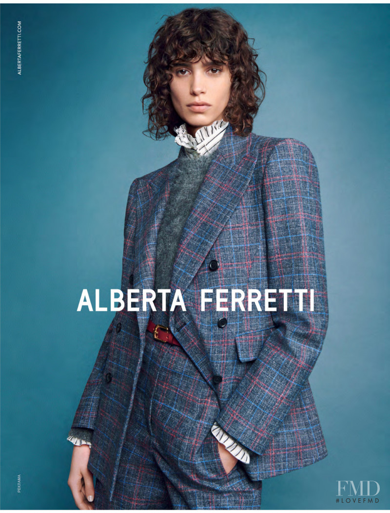 Mica Arganaraz featured in  the Alberta Ferretti advertisement for Autumn/Winter 2020