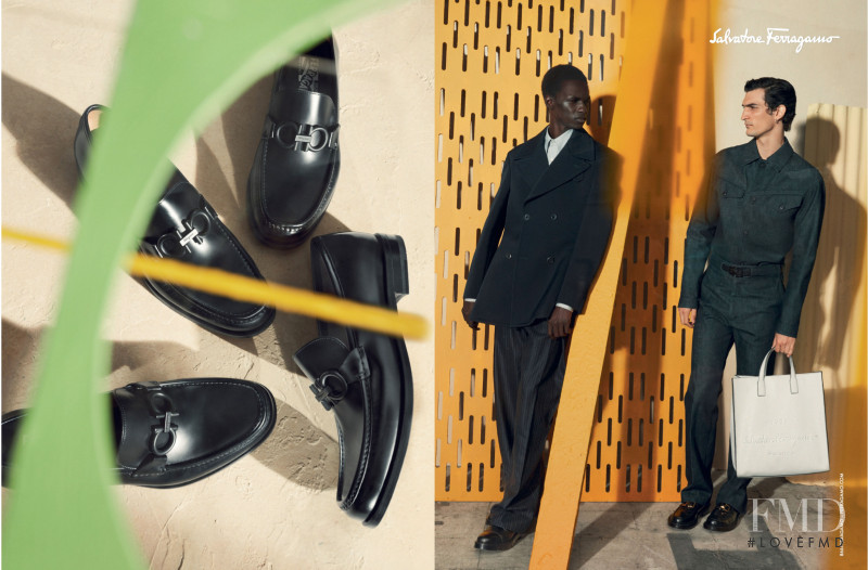 Luca Lemaire featured in  the Salvatore Ferragamo advertisement for Autumn/Winter 2020