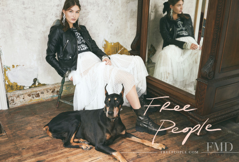 Grace Elizabeth featured in  the Free People advertisement for Autumn/Winter 2020