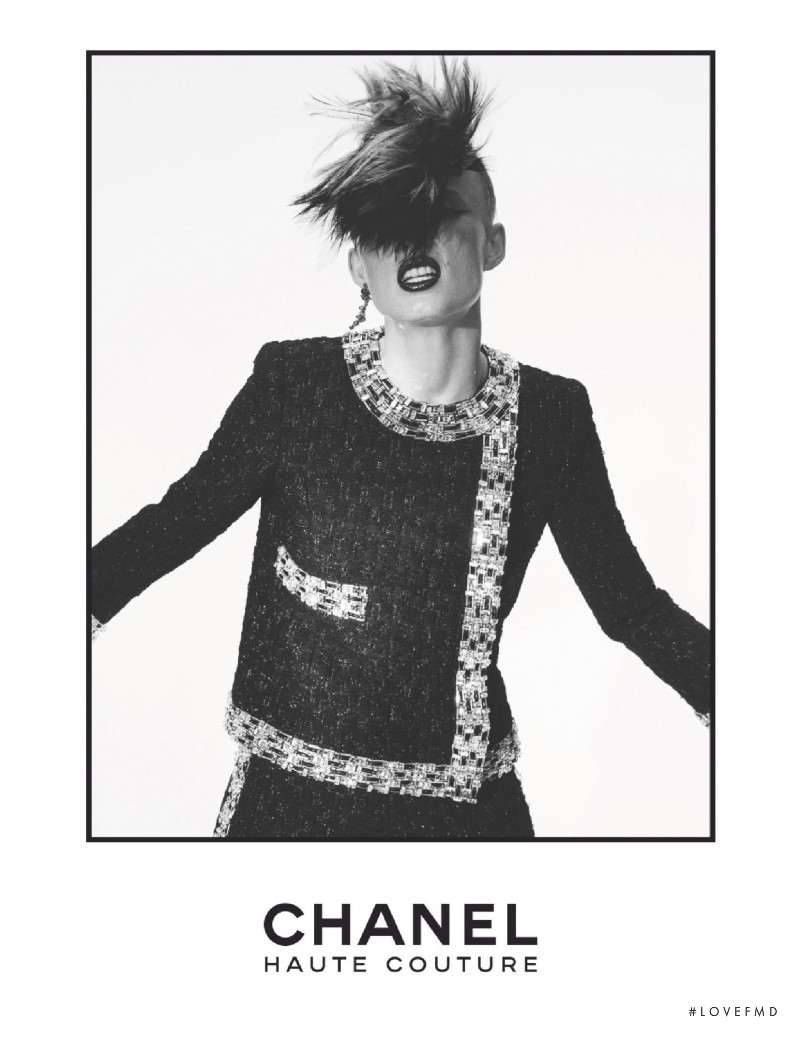 Rianne Van Rompaey featured in  the Chanel Haute Couture advertisement for Autumn/Winter 2020