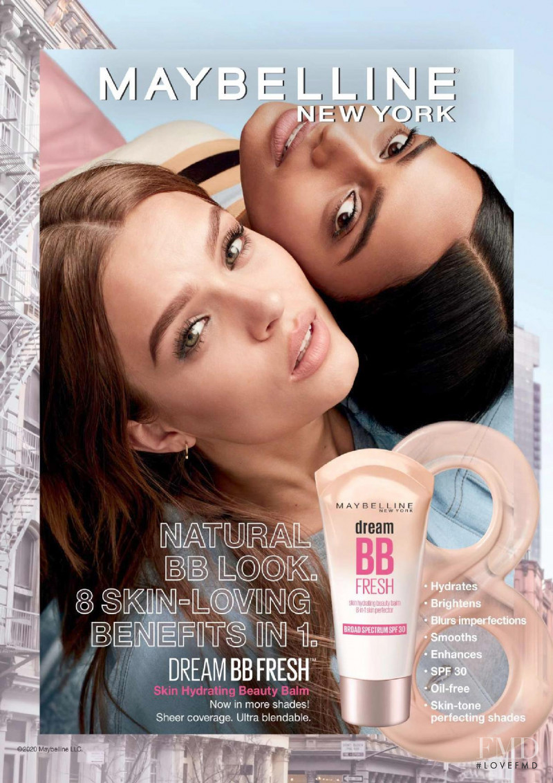 Josephine Skriver featured in  the Maybelline advertisement for Autumn/Winter 2020