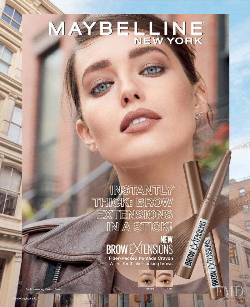 Emily DiDonato featured in  the Maybelline advertisement for Autumn/Winter 2020