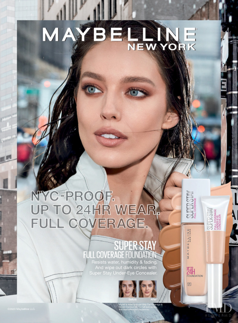 Emily DiDonato featured in  the Maybelline advertisement for Autumn/Winter 2020