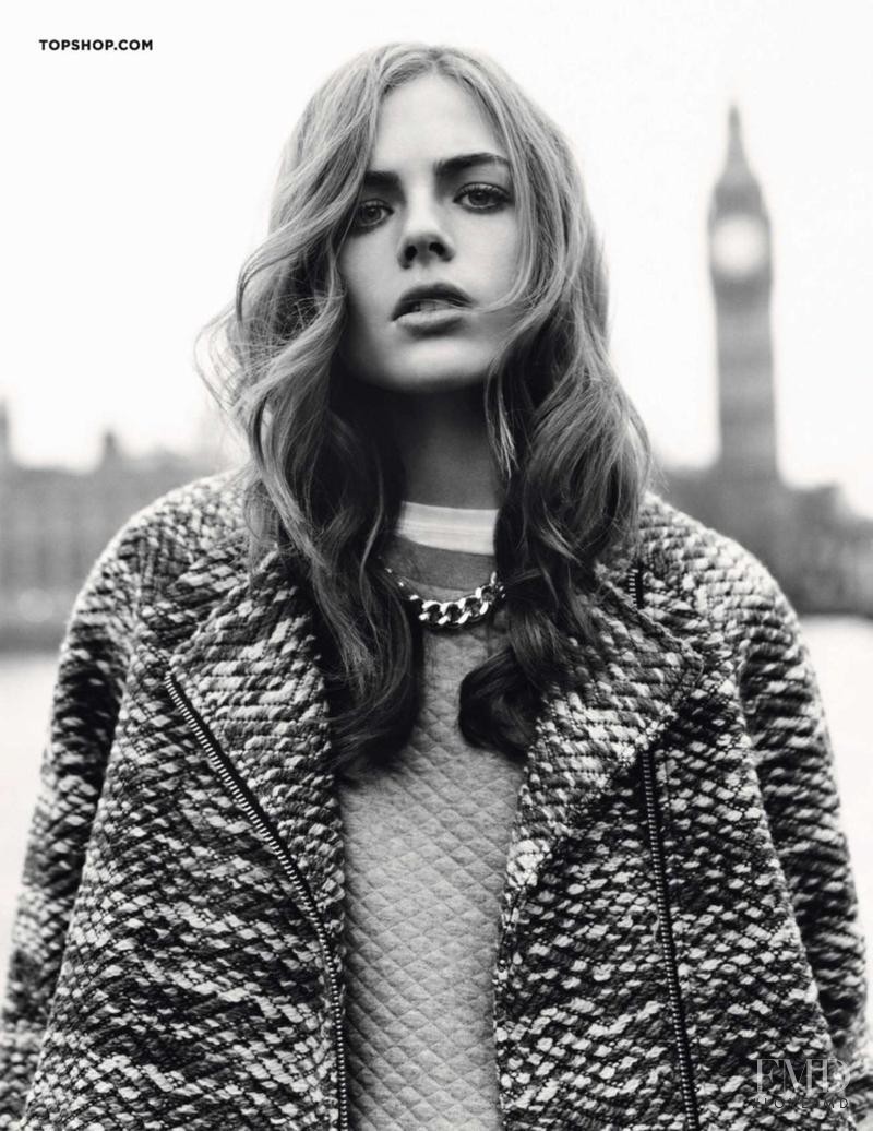 Rosie Tapner featured in  the Topshop advertisement for Spring/Summer 2014