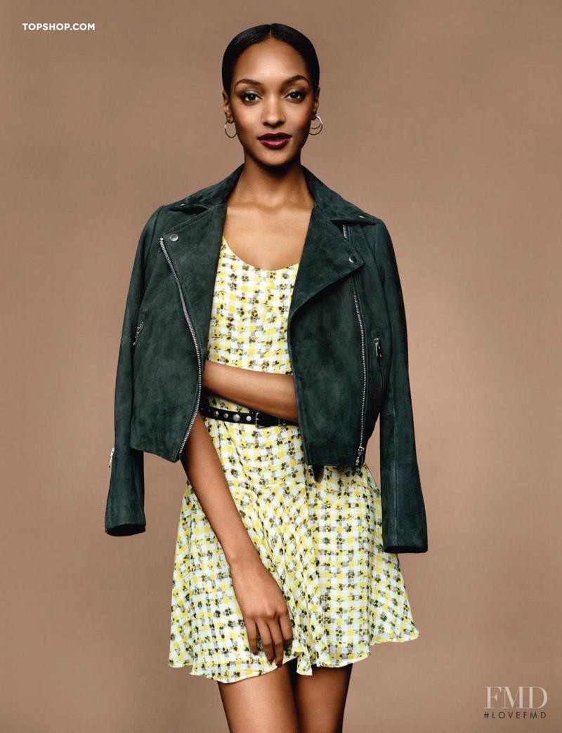 Jourdan Dunn featured in  the Topshop advertisement for Spring/Summer 2014